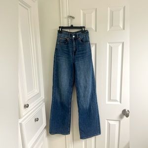 H&M High Rise Wide Leg Jeans